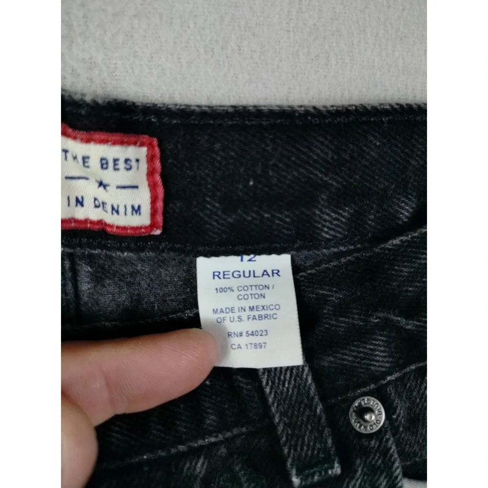 Vintage Old Navy Jeans Boys 12 Gray‎ Straight Leg Denim Regular Fit Y2K 2001